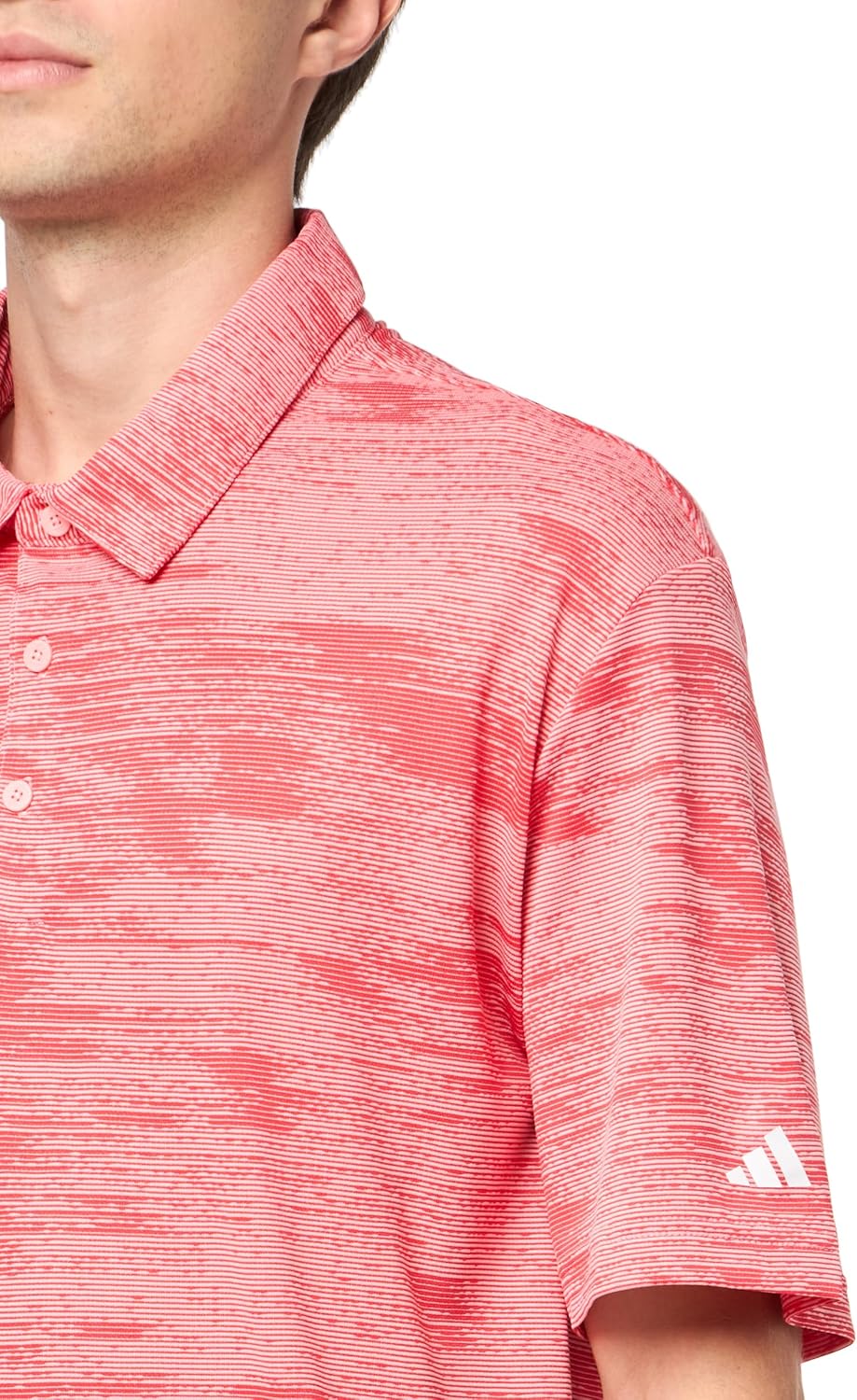 Adidas Mens Ultimate365 Textured Stripe Polo Shirt