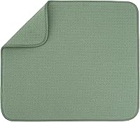 Vista 26 de S&T INC. Tapete de microfibra para secado de platos, reversible y absorbente para cocina, de 16 x 18 pulgadas, color negro