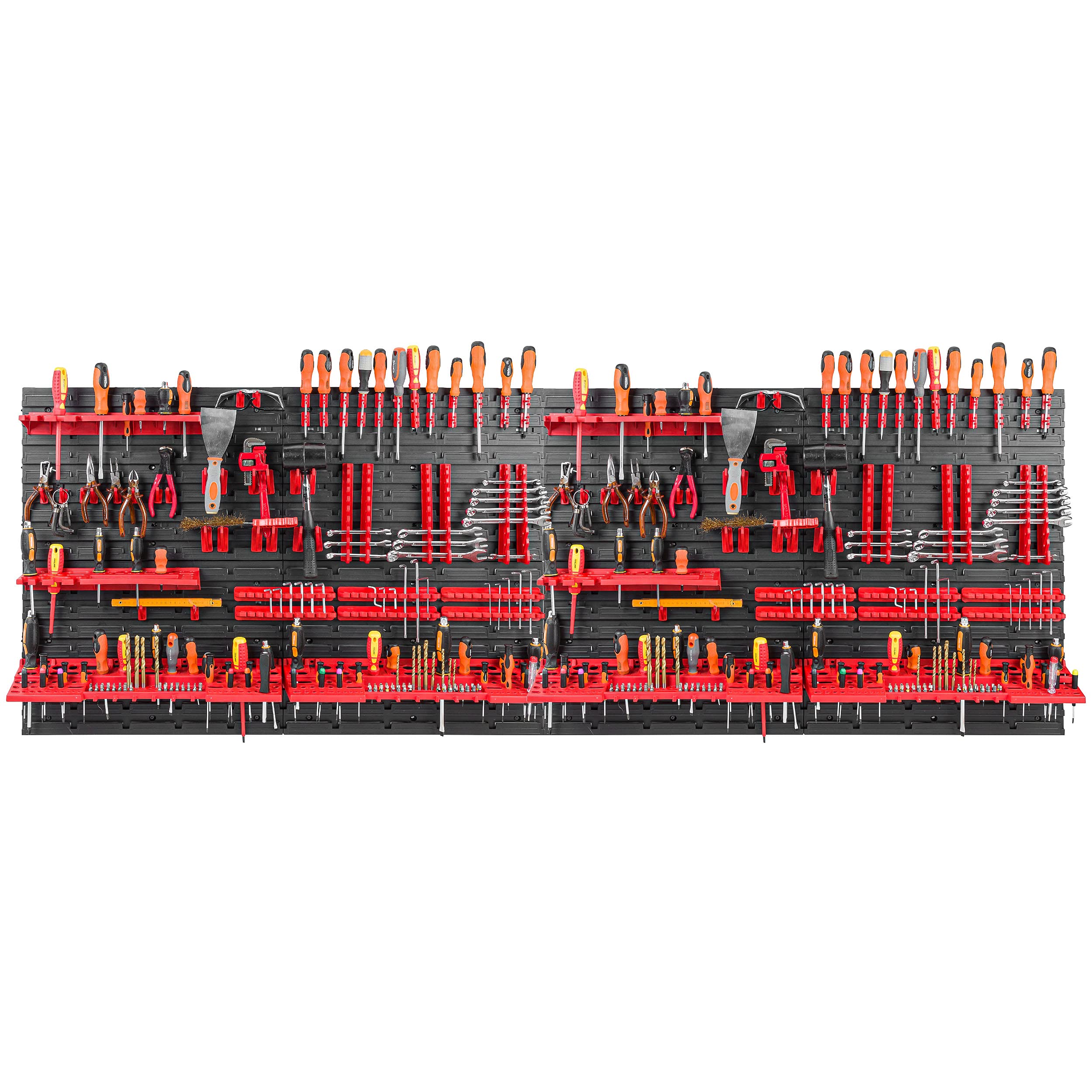Parete portautensili, 230 x 78 cm, portautensili in plastica per garage o officina, da parete, banchi da lavoro per garage, tavolo da lavoro, portautensili lavoro, cassettiera porta attrezzi