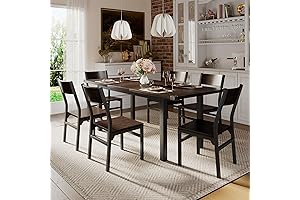 iPormis: 7-Piece Expandable Dining Table Set for 4-6