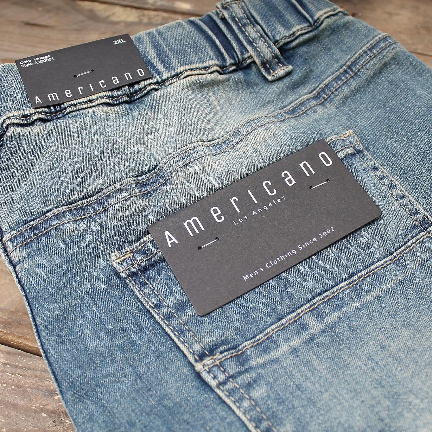 Americano Men's Drop Crotch Jogger Twill Pants