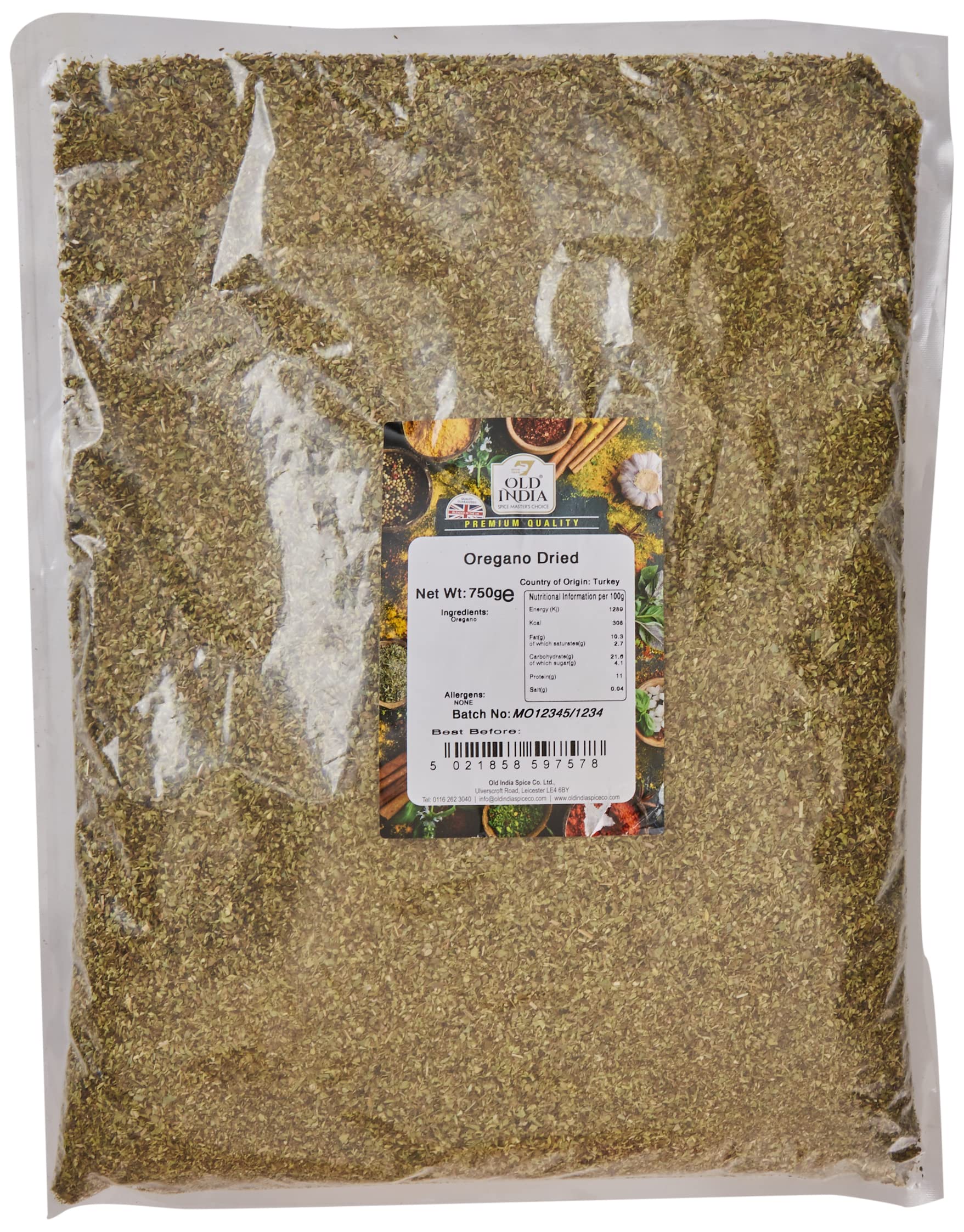 Old India Oregano Dried 750g