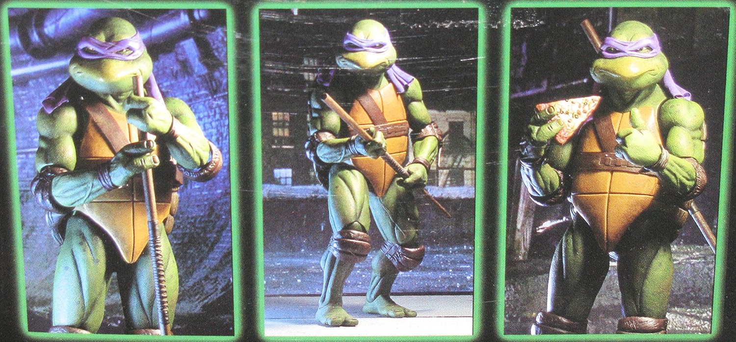 NECA TMNT Donnie Collectible Action Figure - Acrylic Ninja Movie Theme Toy