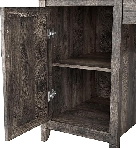 Miniatura 67 de Bush Furniture Key West - Escritorio de 48 W en nogal gris oscuro Gris Oscuro Nogal,gris (cape cod gray),Roble blanco de lino.,cereza bing,Roble