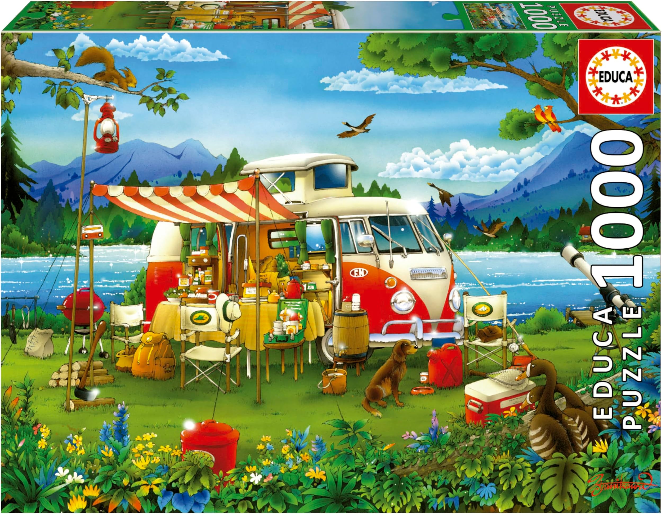 Vacations in The Countryside | 1000 Piece Puzzle for Adults. Measurements: 26,77" x 18,89". 14 Years Old (19922)