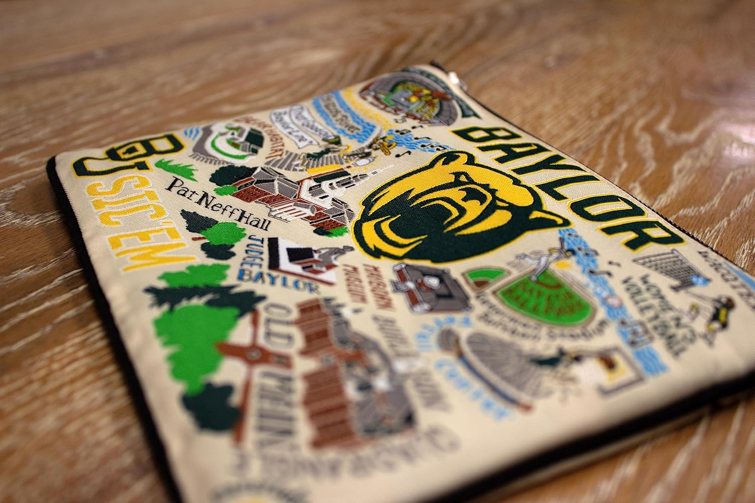 catstudio Baylor University Collegiate Zipper Pouch Purse | Holds Your Phone, Coins, Pencils, Makeup, Dog Treats, & Tech Tools