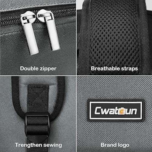 Miniatura 7 de Cwatcun Mochila profesional para cámara SLR DSLR sin espejo, impermeable, compatible con Sony Canon Nikon cámara y accesorios de trípode de lente (