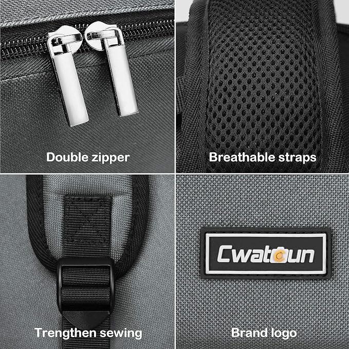 Mochila profesional para cámara con compartimento laptop 14" gris miniatura 9