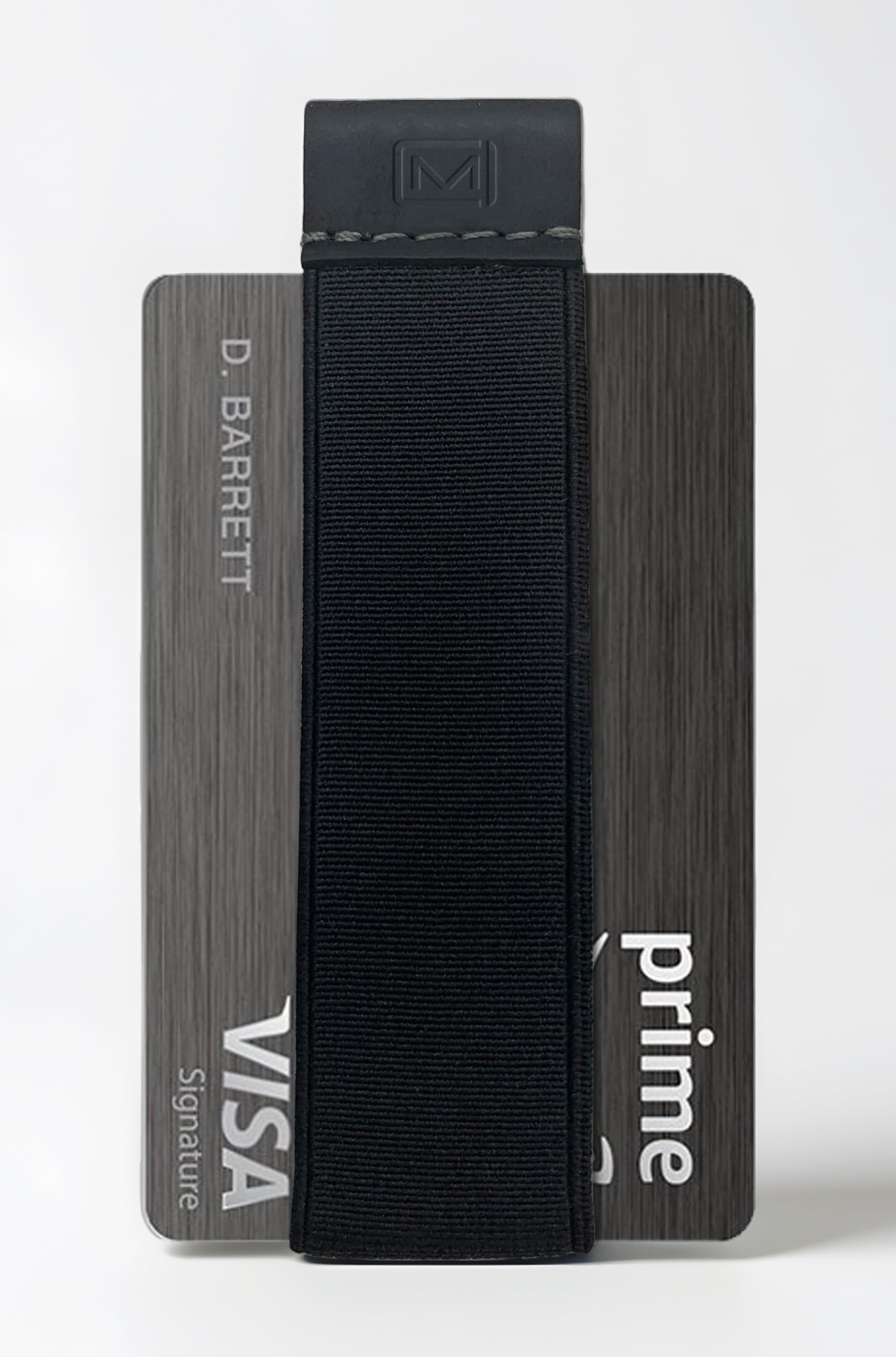 Quick Draw Minimalist Slim Credit Card Holder - Elastic Band with Leather Tab