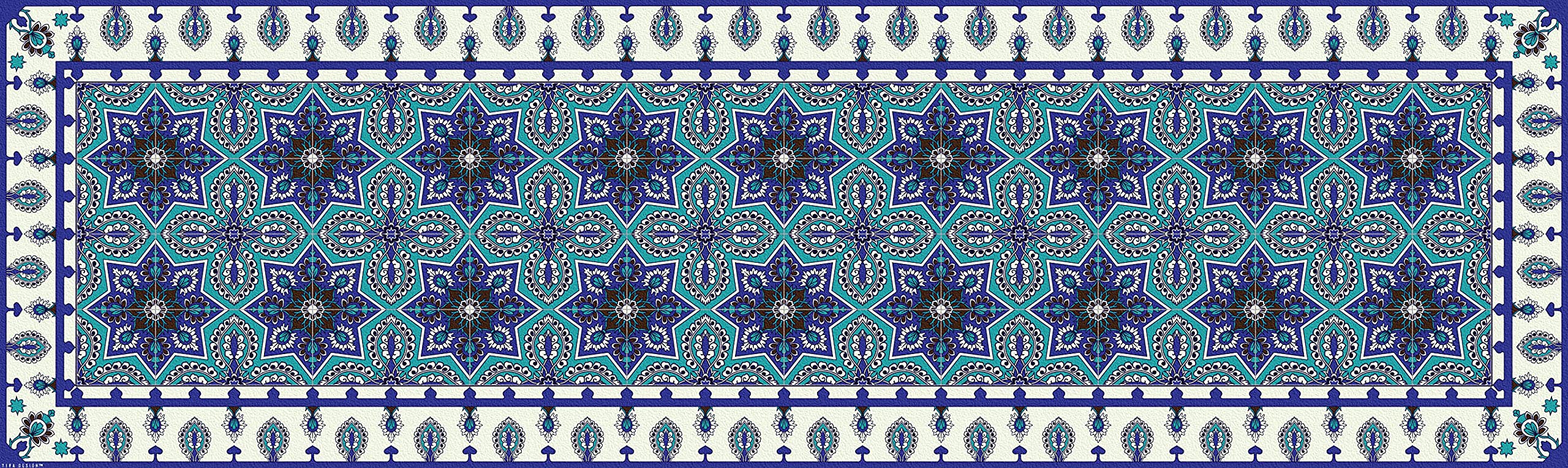IRI-GIRI Heat Resistant Table Runner & Trivet - 53x14 Inch, Protects Tables From Hot & Cold