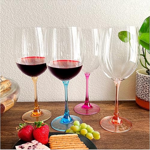 Miniatura 2 de Lily's Home Vasos de vino tinto irrompibles, hechos de plástico irrompible irrompible, vasos para interiores y exteriores, reutilizables y aptos