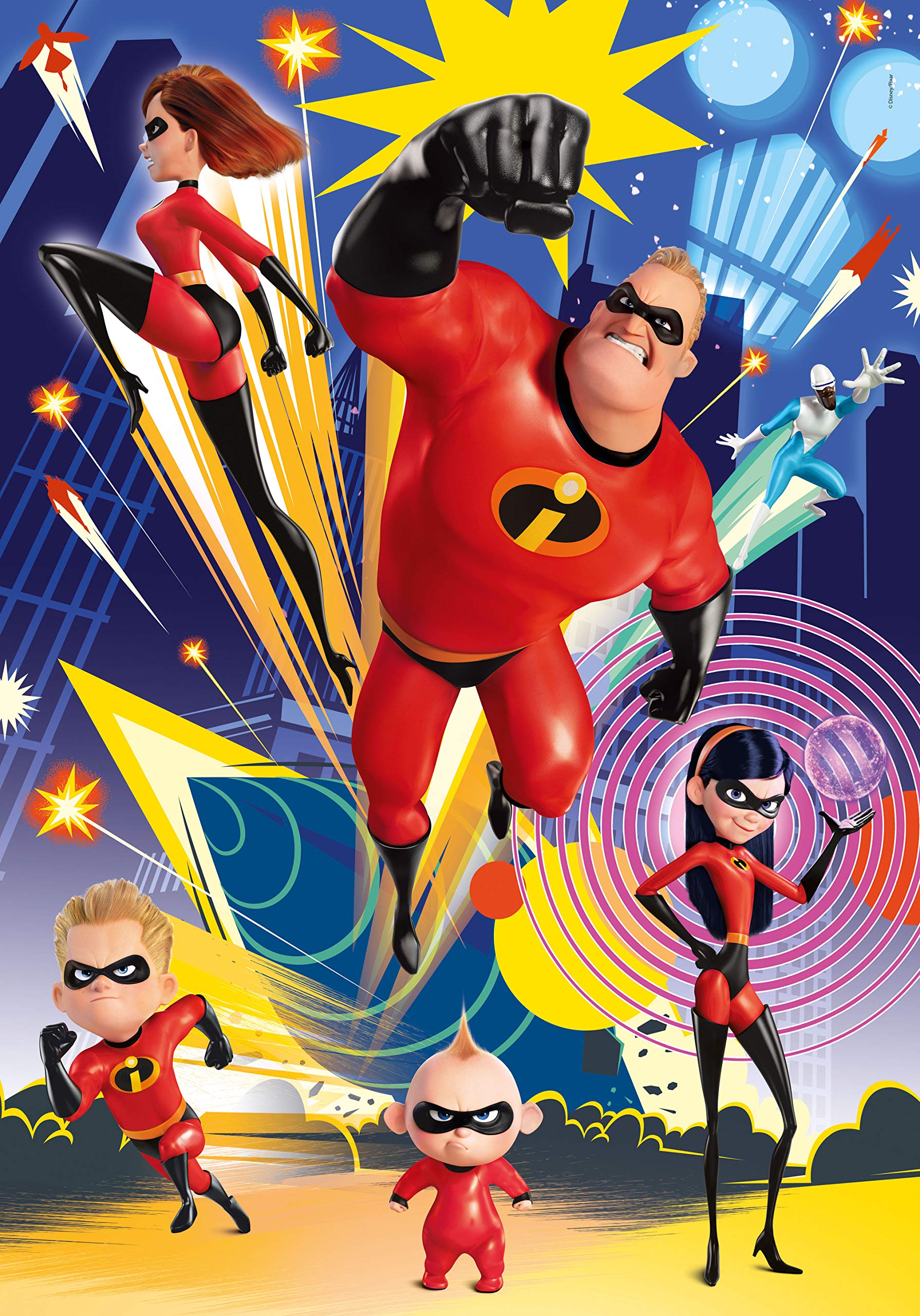 Clementoni Supercolor Puzzle – „Incredibles 2“, 180 Teile, Leuchtet Im Dunkeln, 48,5 X 33,5 Cm