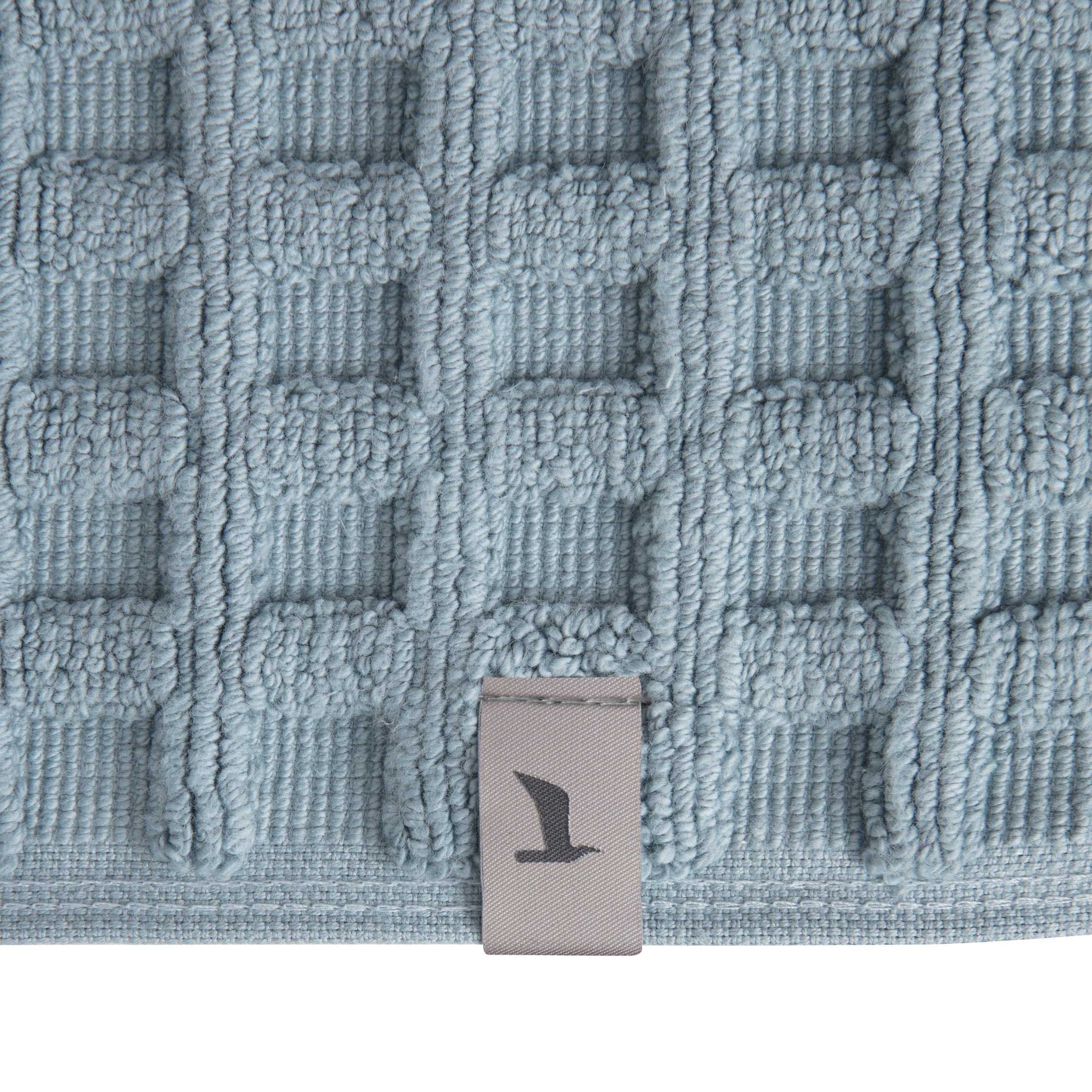 Möve Piquée - Tappetino da bagno, 60 x 100 cm, 100% cotone, colore grigio artico