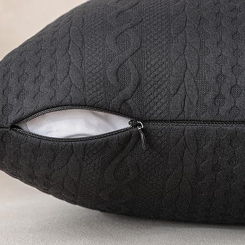 Miniatura 3 de MIULEE Juego de 2 fundas de almohada decorativas de 20 x 20 pulgadas, color beige, supersuaves, modernas, con estampado en relieve, fundas de cojín