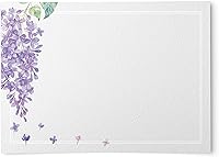 Dashleigh Floral Lilac Note Cards - Thick 14pt Cardstock A6 4x6 Set of 48, Romantic Watercolor Design