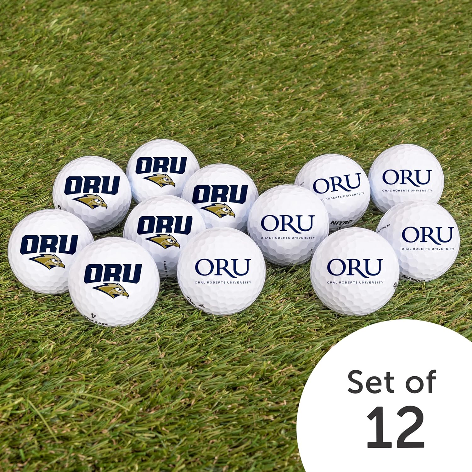 Desert Cactus Oral Roberts University Golf Balls 12 Pack – ORU Golden Eagles Full Color Dozen – Officially Licensed Sport Team Accessory