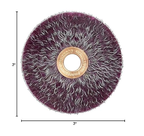 Miniatura 4 de Weiler 35260 Polyflex - Rueda de alambre prensado encapsulada, diámetro pequeño de 3 pulgadas, relleno de acero de 0.14 pulgadas, orificio de eje de