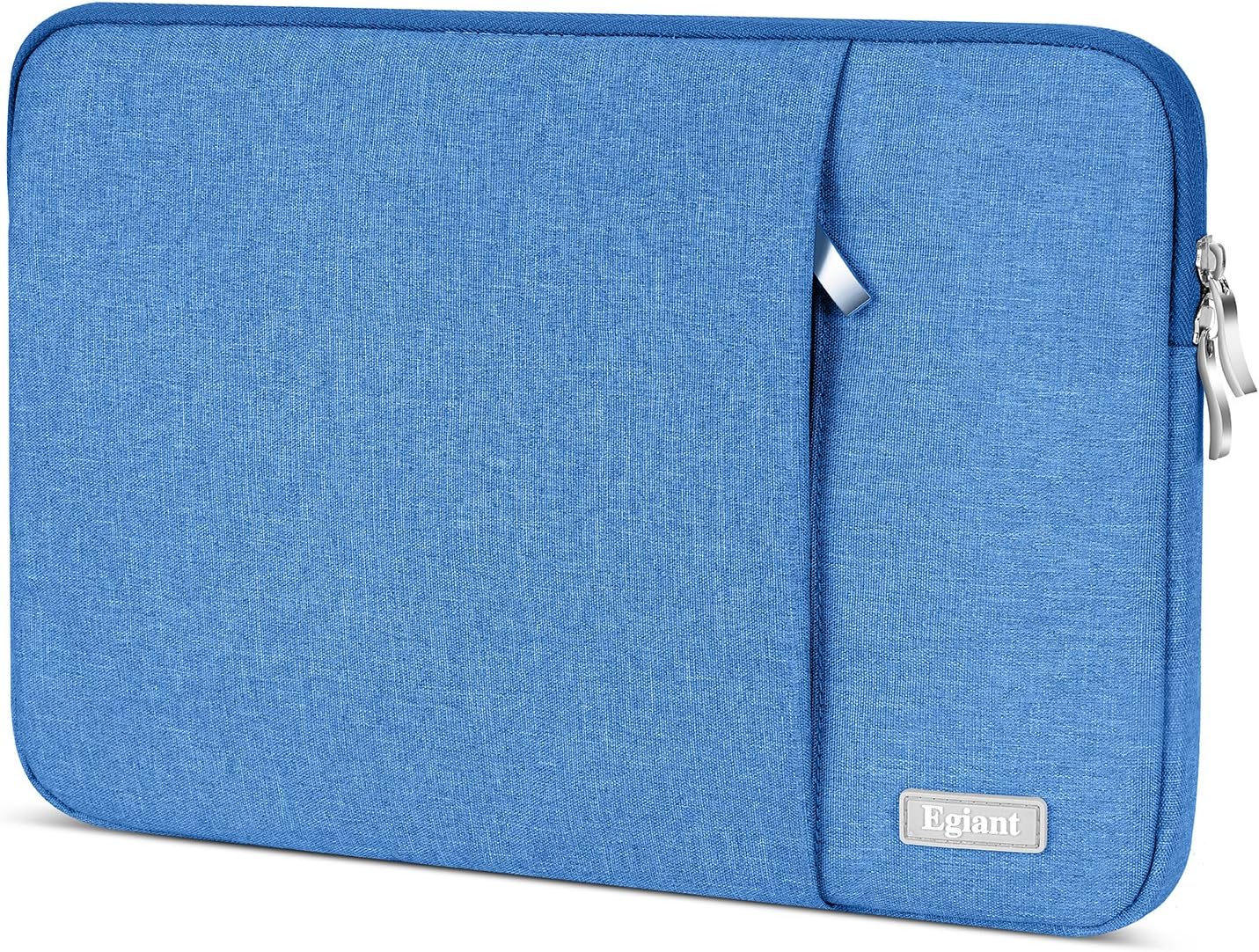 Laptop Sleeve 15.6 Inch, Egiant Water-Repellent Protective Fabric Notebook Bag Case Compatible F555LA MB168B X551, Aspire 15.6, Inspiron 15.6 Pavilion 15.6, Computer Carrying Case, Blue