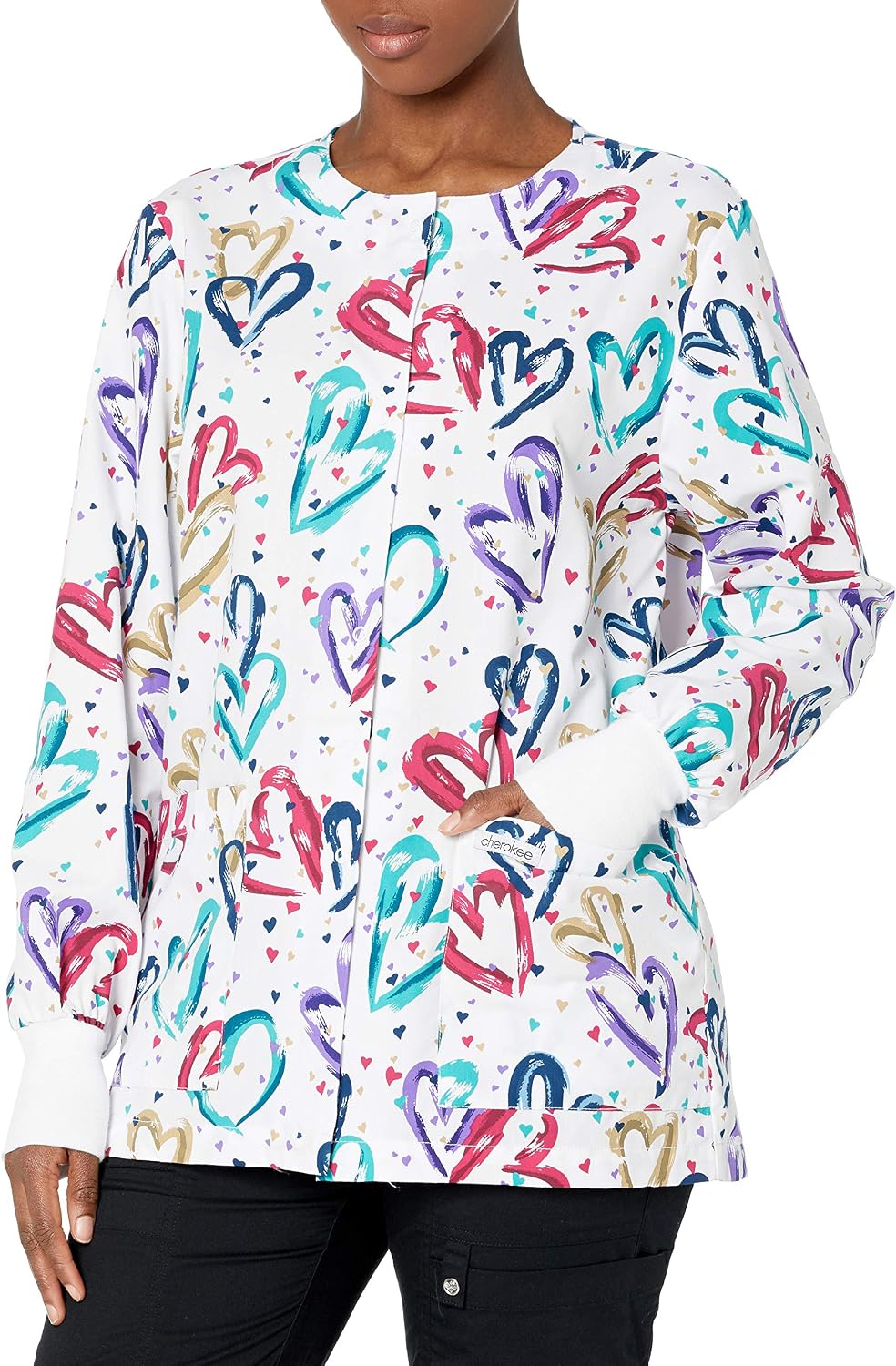 Cherokee Women's Snap Front Warm-up Jacket