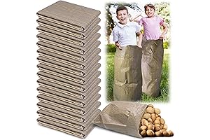 Potato Sack Race Bags (10 Pack), 24"x40" Outdoor Lawn Games for Adults and Kids