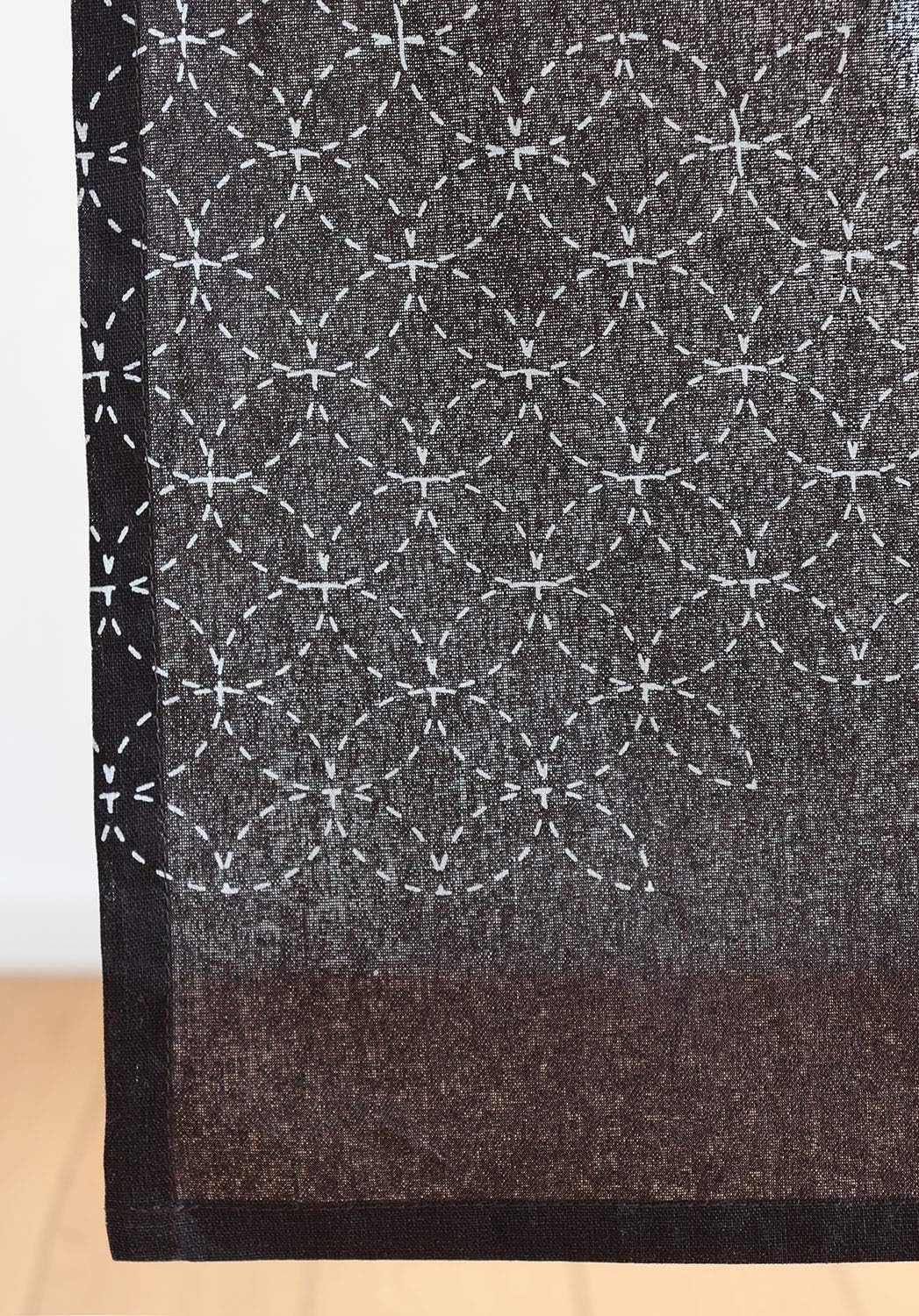 SunnyDayFabric dooryway Curtain W33.5 x L59 Tapestry Japanese noren Blur (Brown)