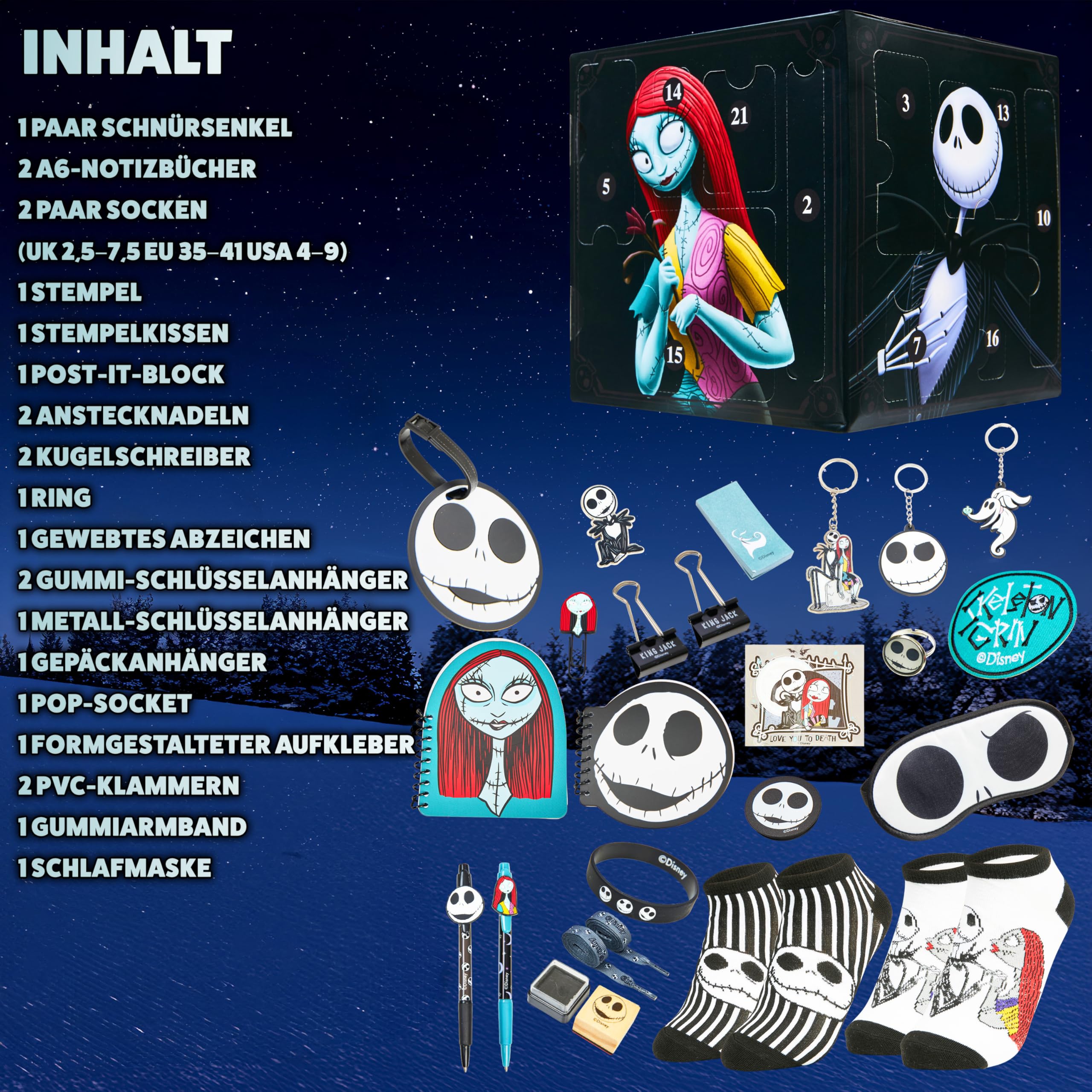 Disney The Nightmare Before Christmas Schreibwaren Adventskalender 2026