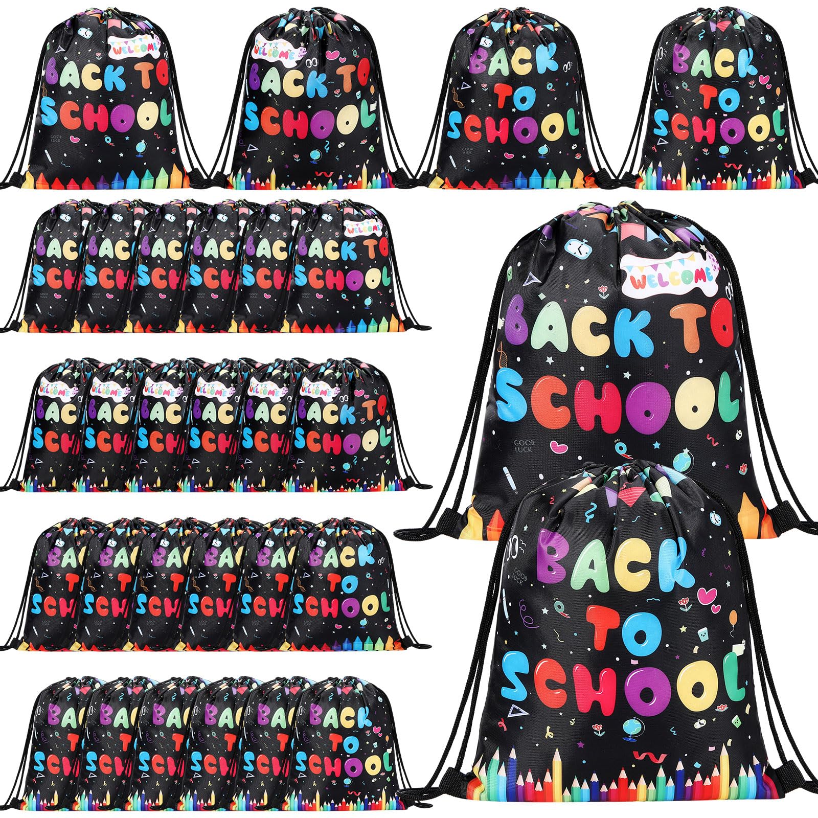 Sac à dos cordon imperméable et durable pour école SATINIOR - 7