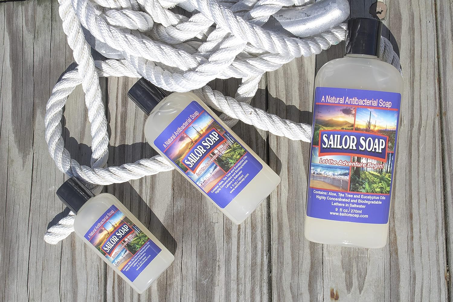 Sailor Soap (32oz) - Lathers in Fresh & Salt Water/Multi-purpose Camp Soap/Biodegradable Outdoor Adventure Soap/Gabriel Correctives Skin Care