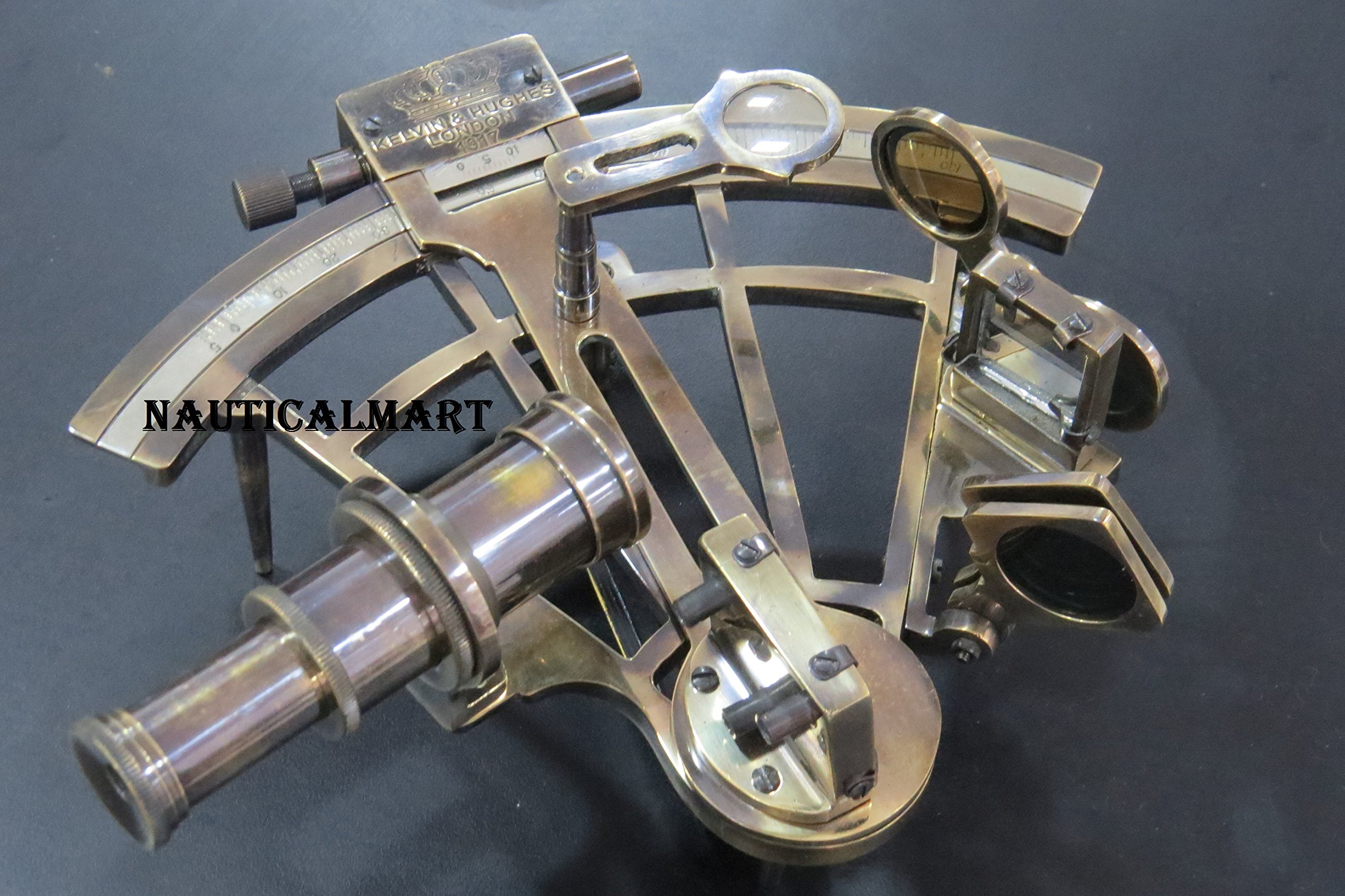 Amazon.com : NauticalMart Maritime Solid Brass Sextant Kelvin