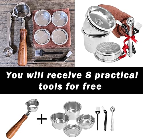 Miniatura 3 de NEOUZA Portafiltro sin fondo de 2.008 in compatible con De'Longhi La Specialista Coffee Espresso Machine EC9335 9155 9355 9665