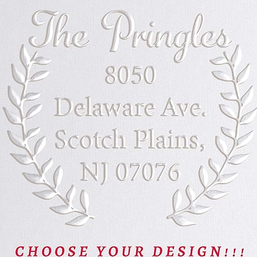 Miniatura 6 de Embosser Custom Monogram Address Embosser Sello personalizado Monograma Personalizado, Invitaciones de boda con monograma personalizado 1 x 5/8"