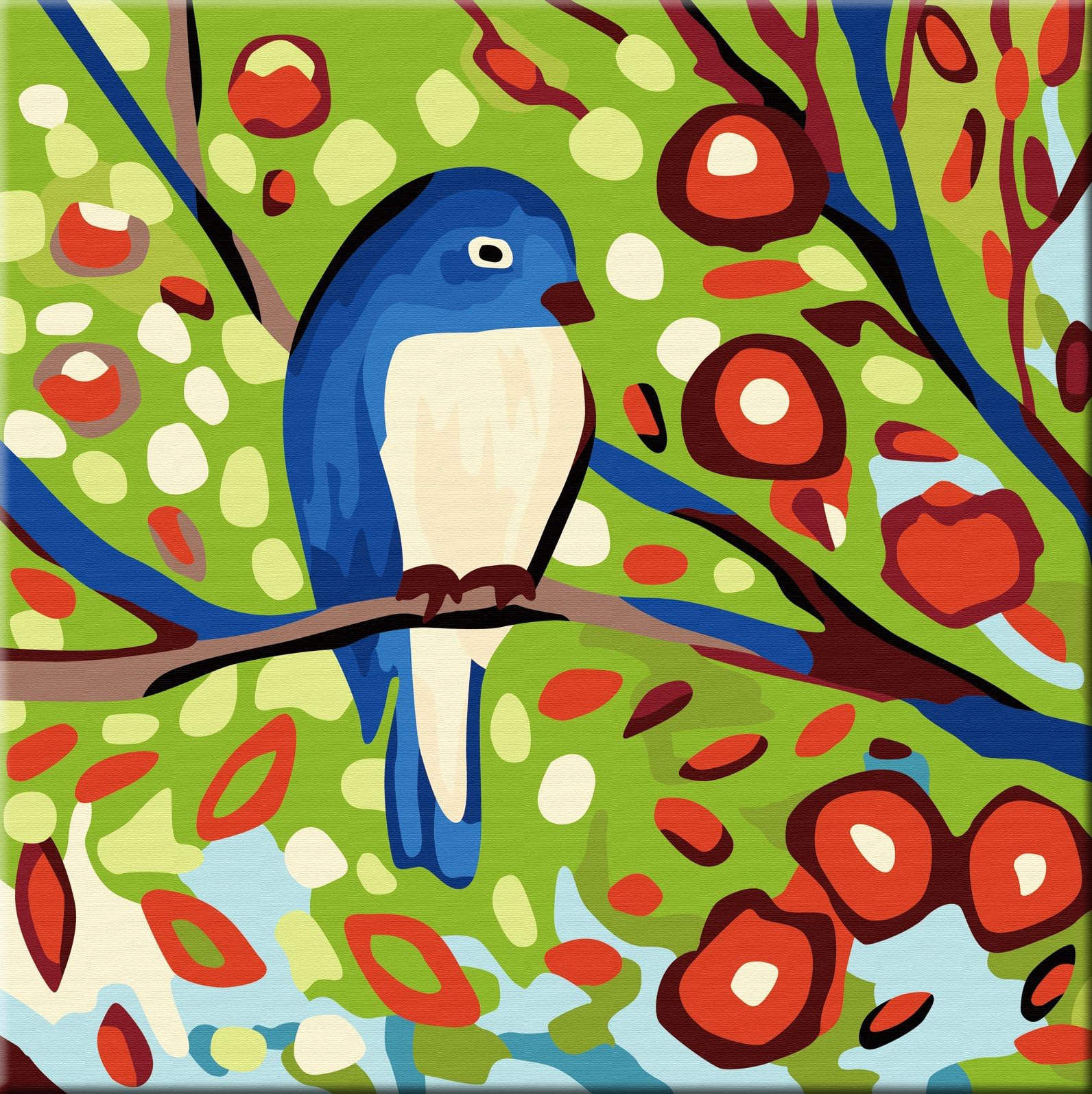 Karribi Paint by Numbers Kit for Adults and Children - Spring Birds Series (Bird III)
