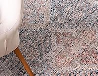 Vista 6 de Unique Loom Noble Collection - Alfombra de área Elizabeth (2' 2" x 3' 1" Rectángulo, Azul/Beige)