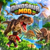 Dinosaur Mod for Minecraft PE - Prehistoric Jurassic Addon & Survival Maps
