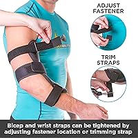 Vista 6 de Soporte para codo, síndrome de túnel cubital túnel, para aprisionamiento de nervio ulnar, soporte para recuperación, brazo e inmovilización