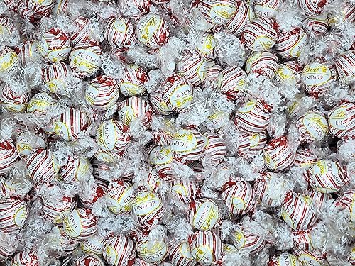Lindt Lindor - Trufas de menta y chocolate blanco, perfectas para regalos, vacaciones, celebraciones y aperitivos, 2 libras a granel