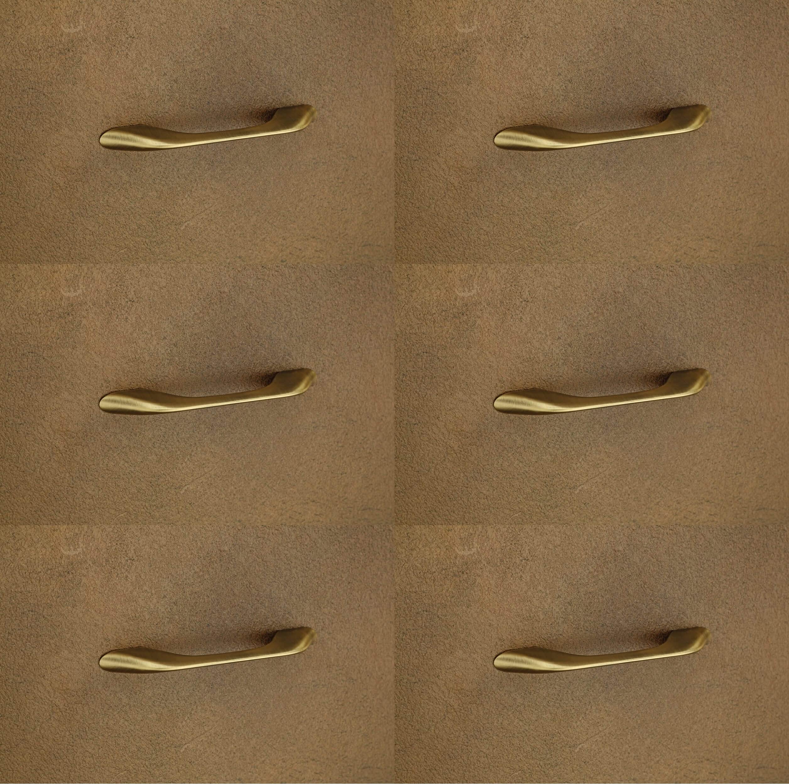 Ferio Alight Brass Antique Finish Zinc Cabinet Pull Handles Door and Window 96 MM Size(4 Inch) (Set of 6 Pcs)