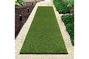 Artificial Grass Turf Area Rug 2 x 6 Ft - Durable Outdoor Fake Grass Runner