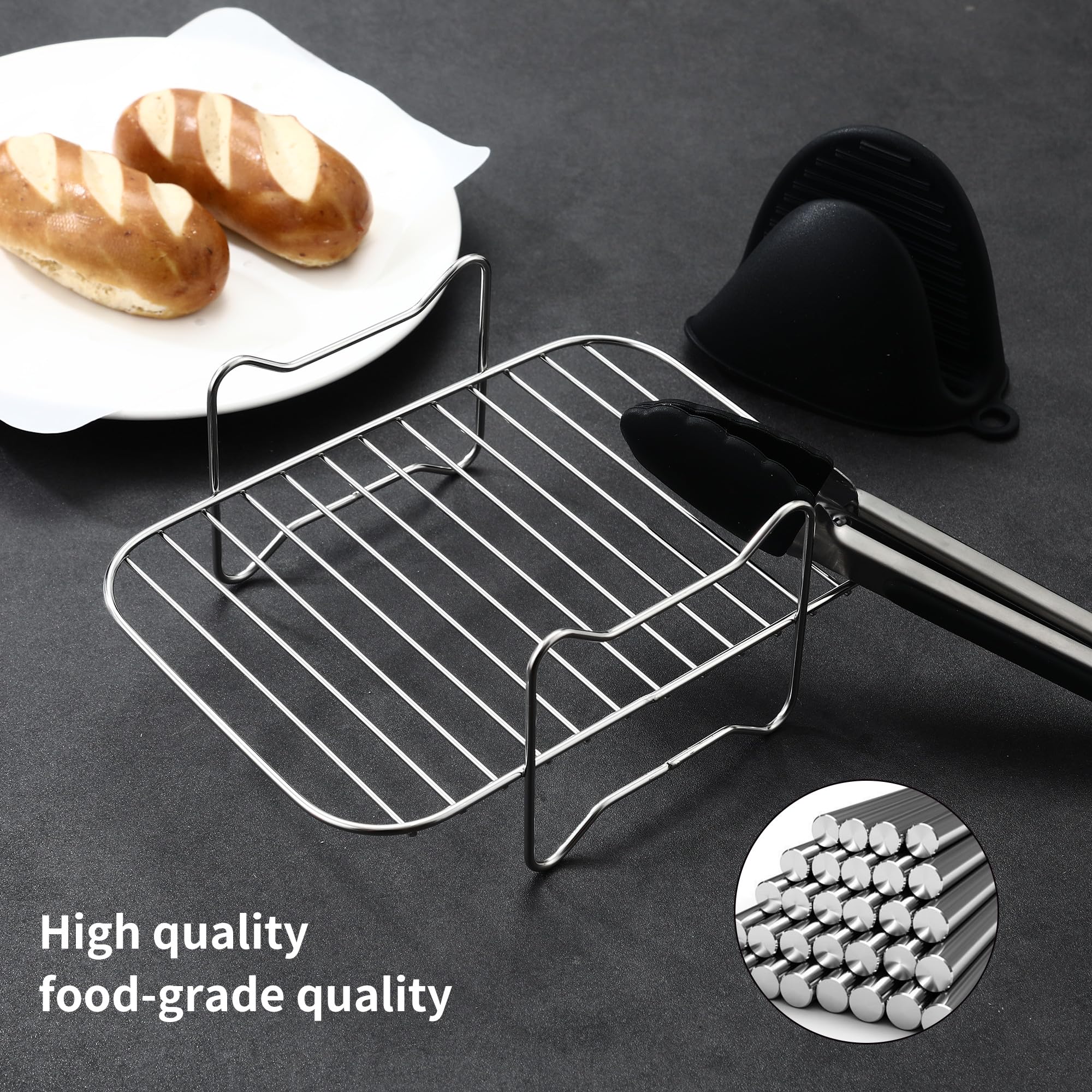 Set Cottura Dolci Per Airfryer Set Accessori Per Friggitrice Ad Aria Ninja/Cosori - Stampo Per Waffle, Ciambelle E Muffin In Silicone Antiaderente Accessori Per Ninja AF400EU Cosori