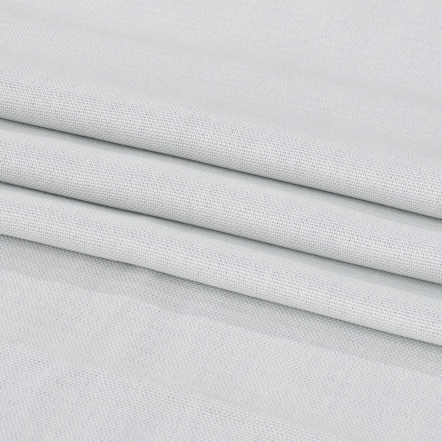HPD Half Price Drapes Grommet Linen Curtains 84 Inches Long Room Darkening Curtains for Bedroom & Living Room (1 Panel), 50W x 84L, Oyster