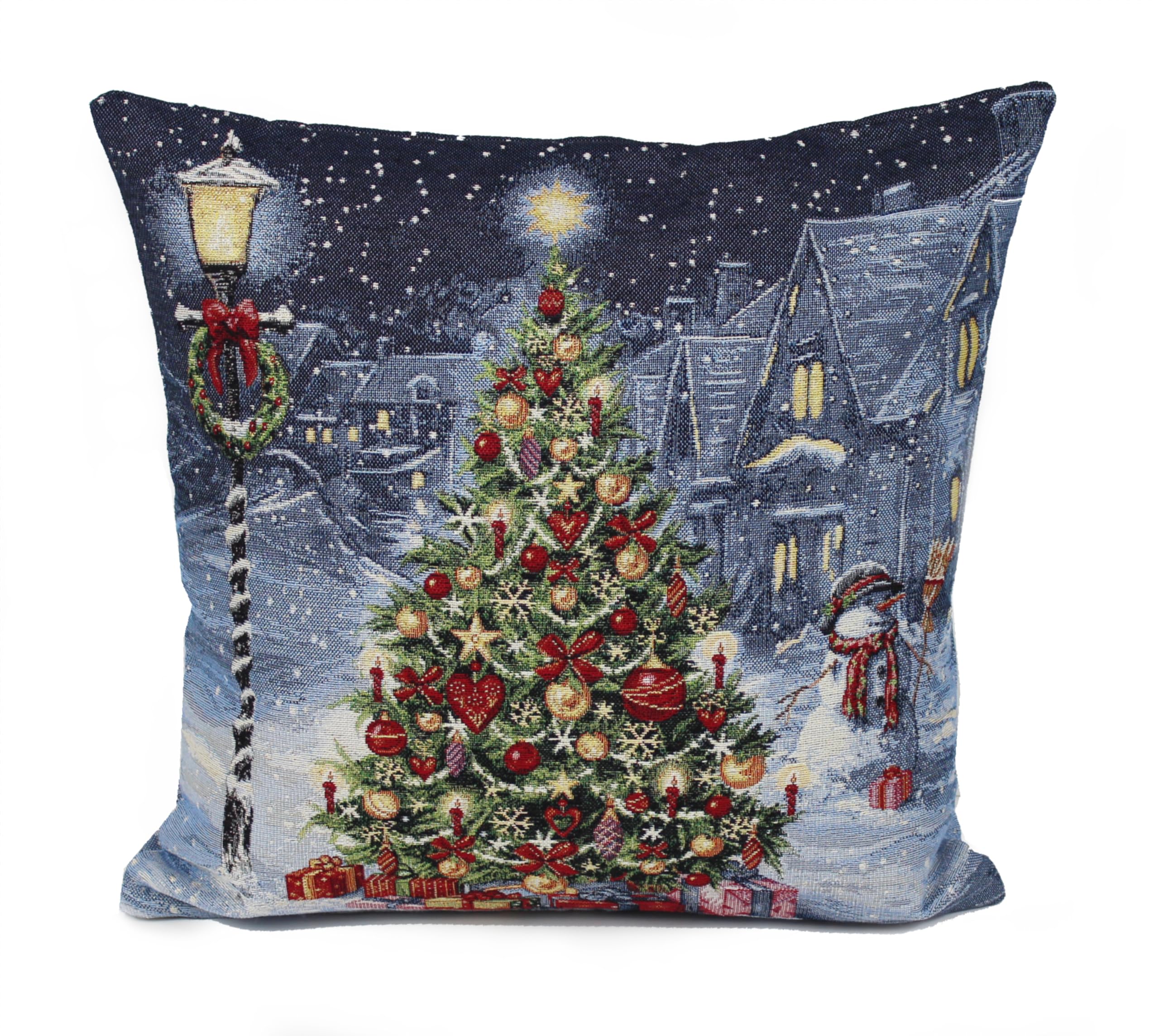 Peggy Wilkins Evening Glow Christmas Tapestry Style Cushion - 45cm x 45cm