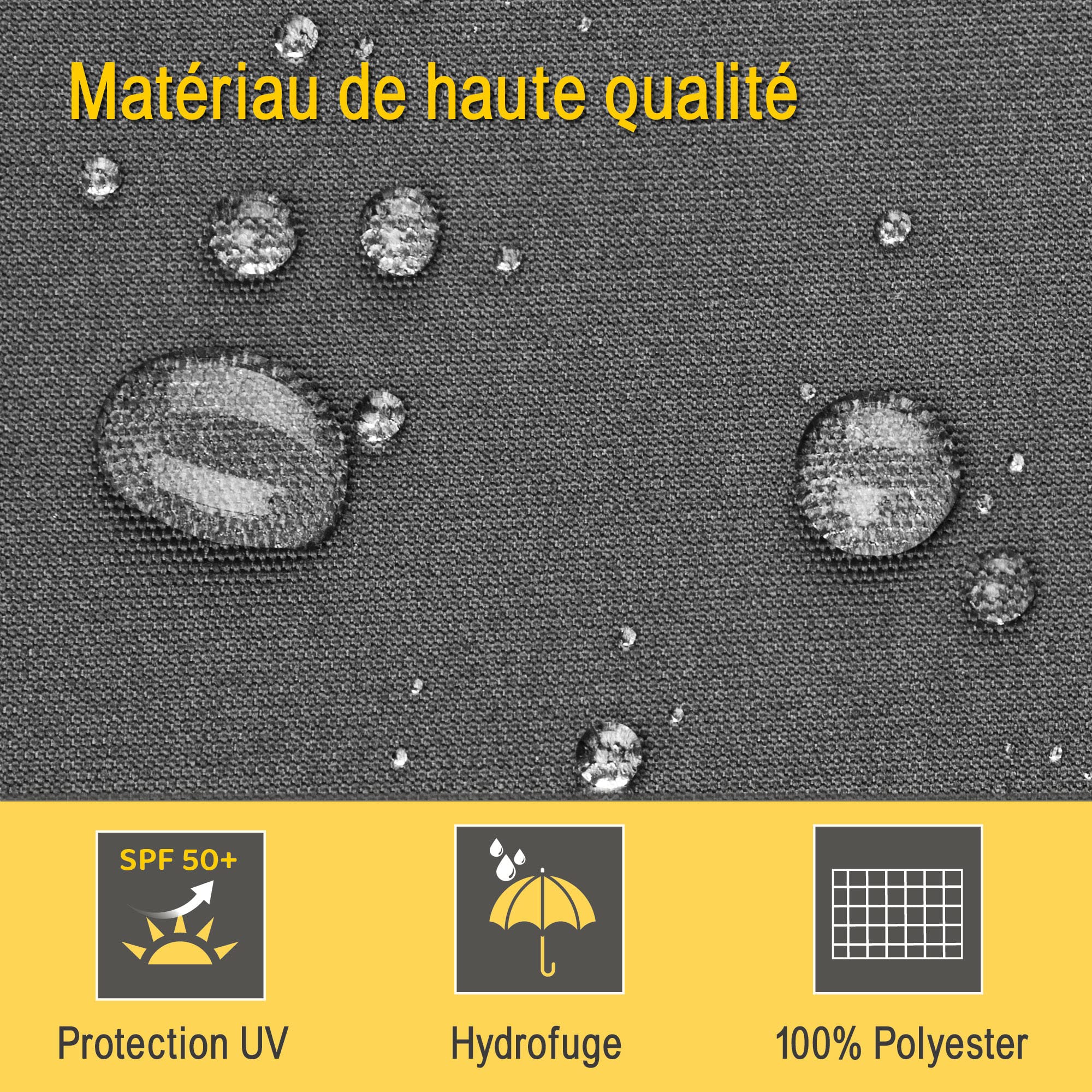 Sol Royal Store Vertical Brise-Vue de Balcon Robuste Protection Solaire | 180x250cm anthracite manivelle amovible hydrofuge terrasse jardin résistant aux intempéries MS5