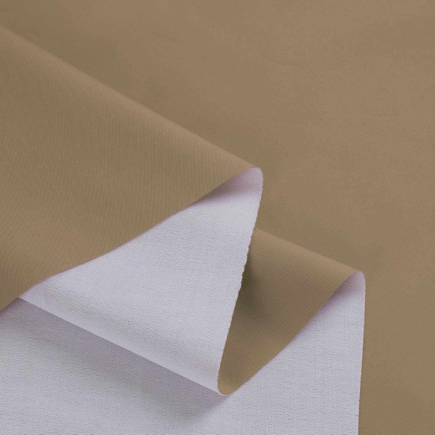 Waterproof Canvas Fabric by The Yard 150D Soft Nylon Upholstery Fabric for Chairs 58" W Outdoor Indoor Water Resistant Polyester Material for Patio Cushion Sewing Bags, 5 Yard Khaki