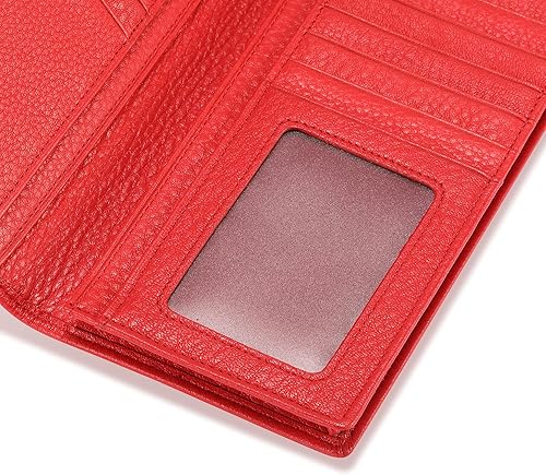 Miniatura 8 de HISCOW Cartera larga plegable con 15 ranuras para tarjetas de crédito piel de becerro italiana Rojo