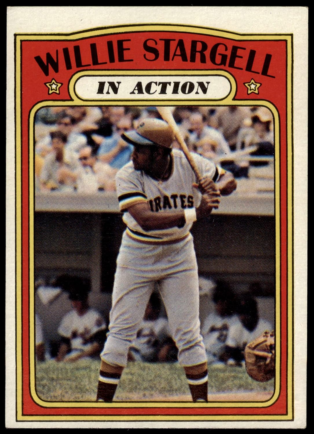 1972 Topps #448 In Action Willie Stargell Pittsburgh Pirates (Baseball Card) EX Pirates