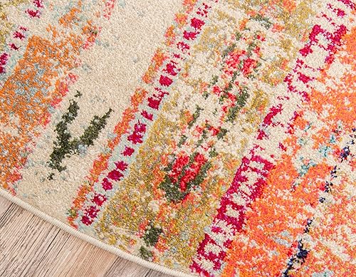 Miniatura 6 de Unique Loom Sedona Collection - Alfombra Yosemite (redonda, 5 pies 1 pulgada, multicolor)