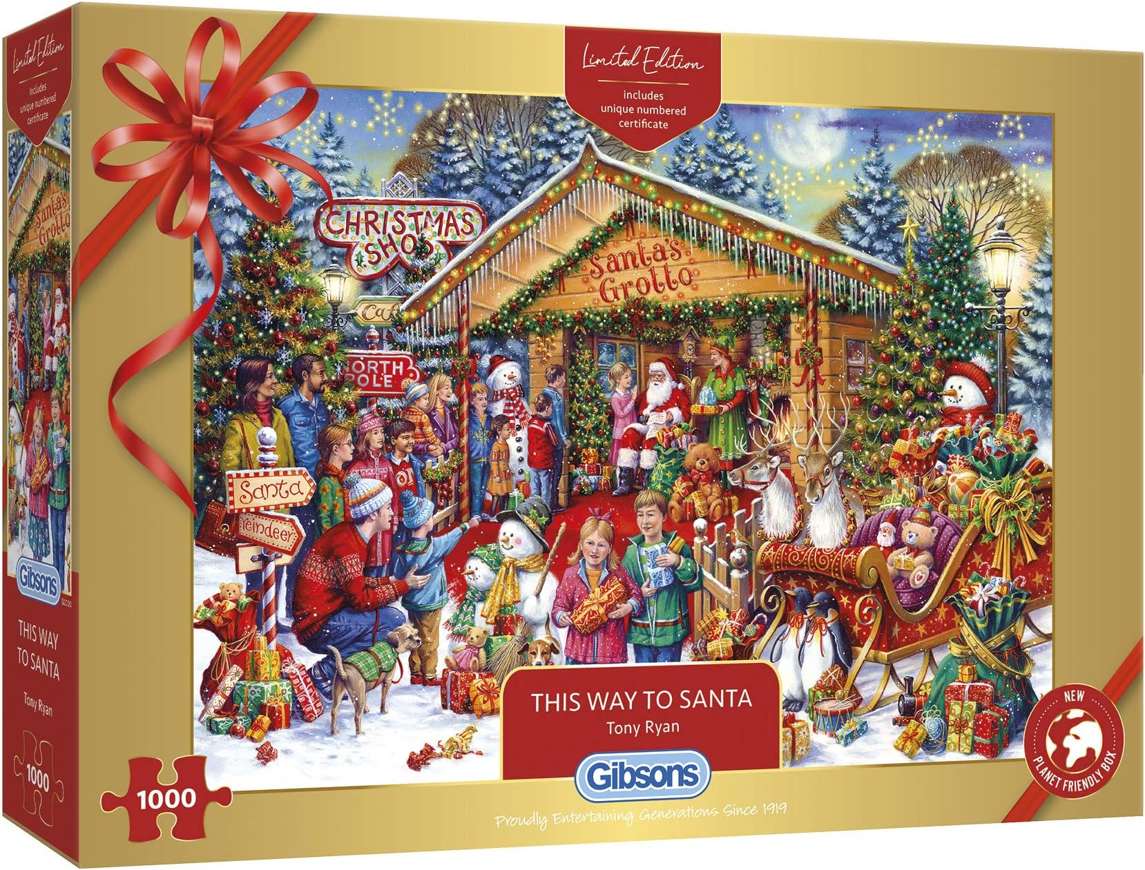 Gibsons This Way to Santa Christmas 2020 Limited Edition 1000 Piece Jigsaw Puzzle