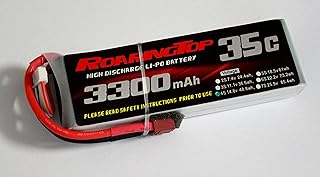 RoaringTop LiPo Battery Pack 35C 3300mAh 4S 14.8V with Deans Plug for RC Car Boat Truck Heli Airplane