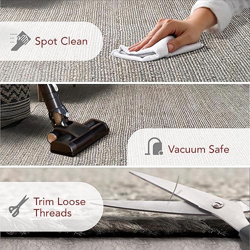 Miniatura 4 de nuLOOM Rigo Tapete rústico de yute, tejido a mano, 3 x 5pies, color gris