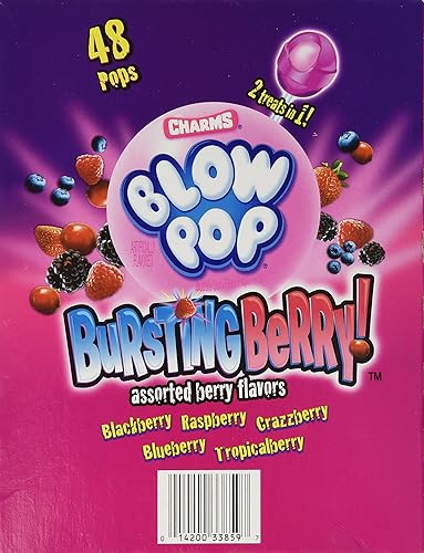 Miniatura 10 de Charms Blow Pop, Limited Edition Way2Sour Lollipops, 10.4 oz Bag